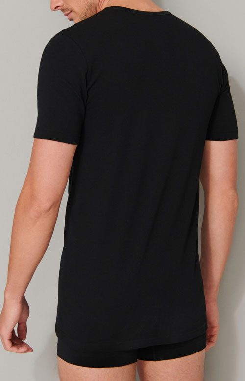 Schiesser zwarte T-shirts 95-5 achterkant