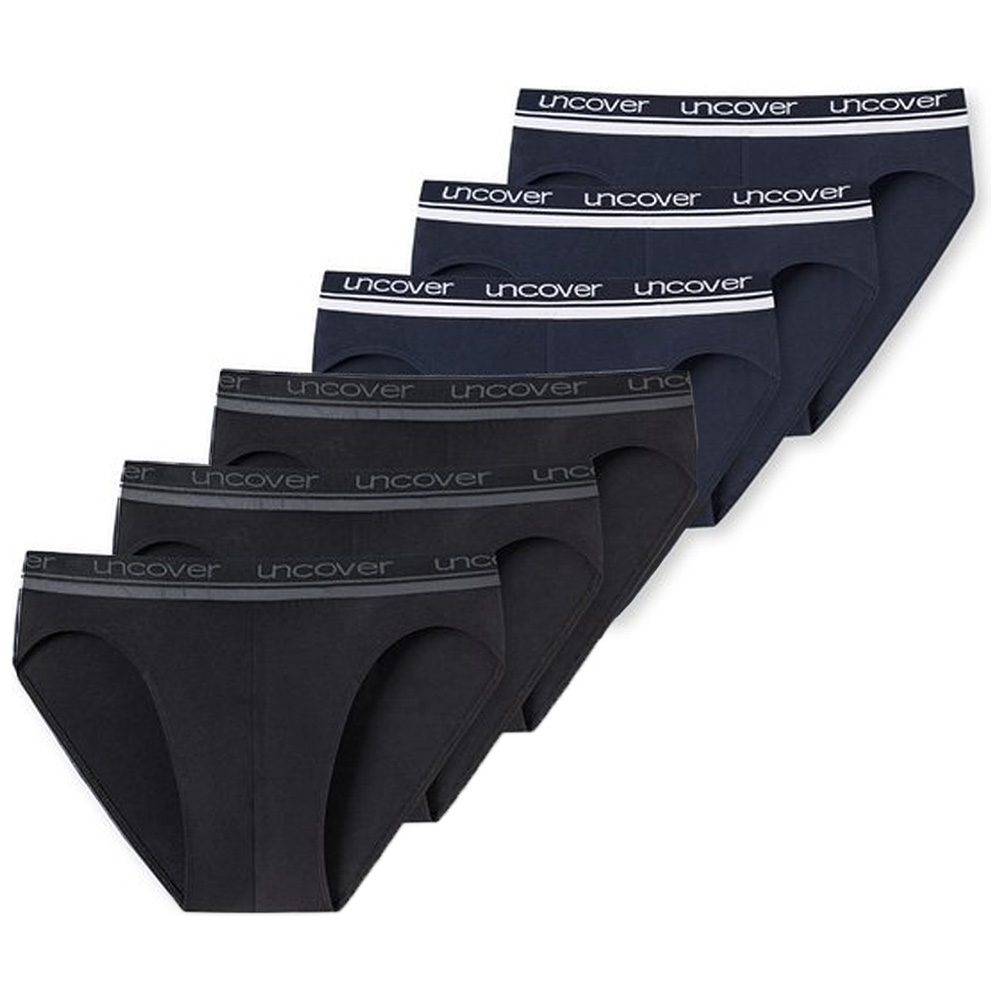 Schiesser Rio slips Uncover 6-pack blauw -zwart