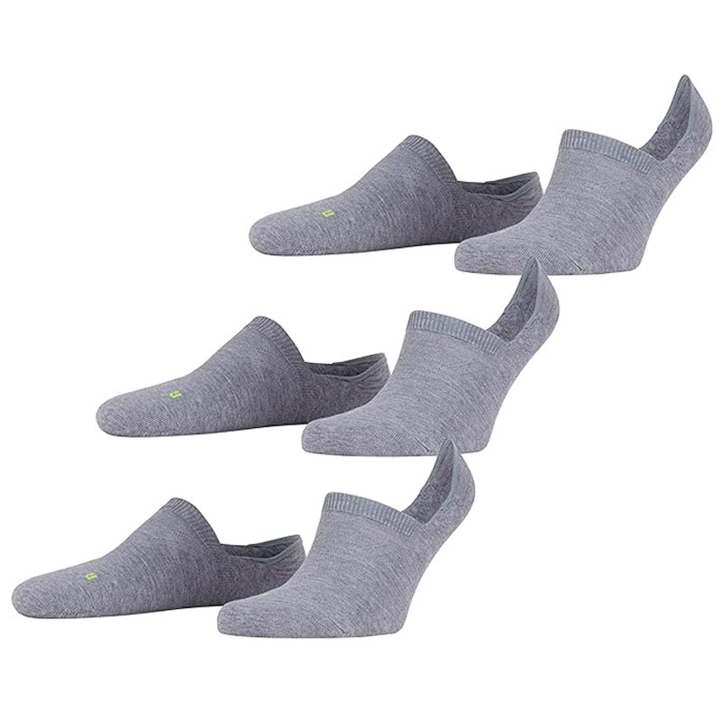 FALKE Cool kick invisible sokken 3-paar grijs 