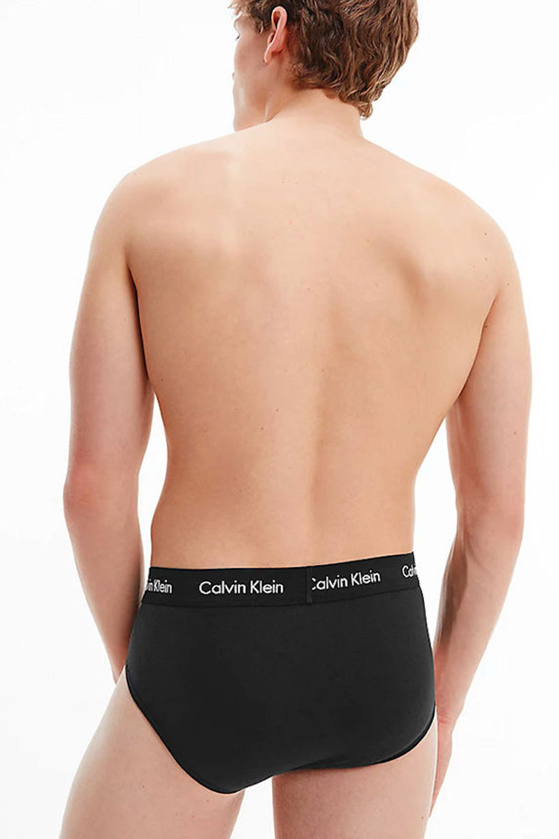 Calvin Klein Slips cotton stretch 3-pack zwart