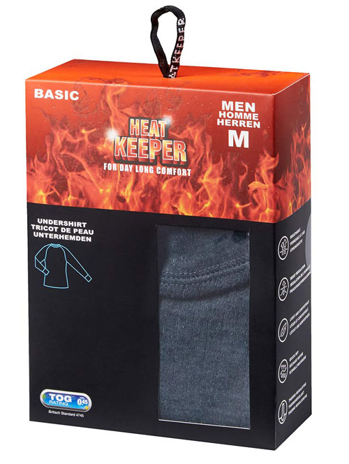 Apollo Thermoshirt grijs Heat Keeper verpakking