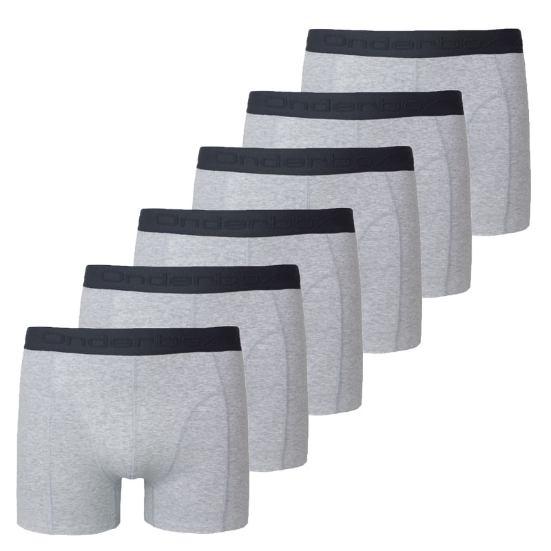 Onderbox 6-pack boxershorts grijs
