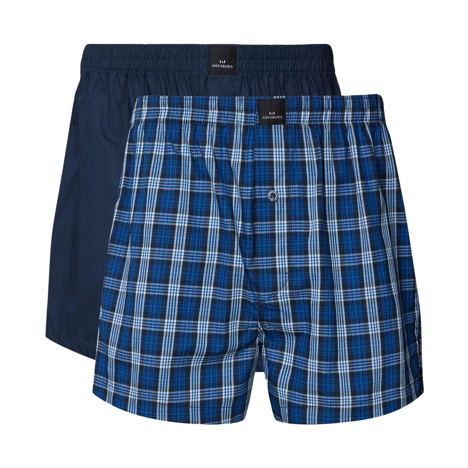 Gotzburg Boxers Clubhouse 2-pack geruit blauw
