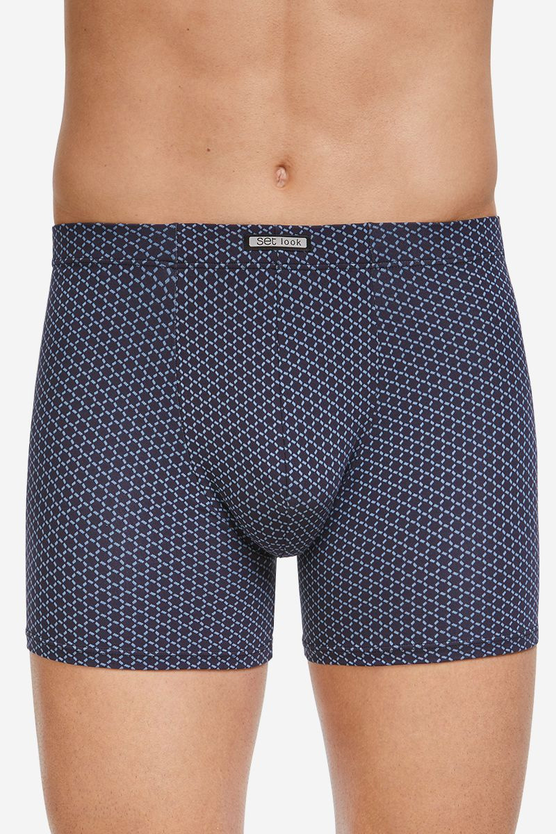 Set Boxershort microfiber steel blauw