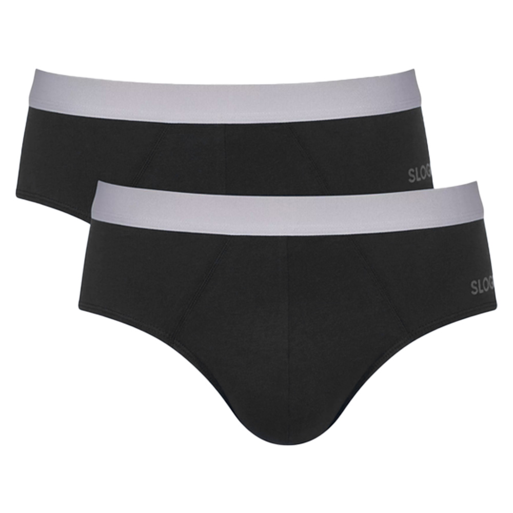 Sloggi Go abc slips 2-pack zwart 