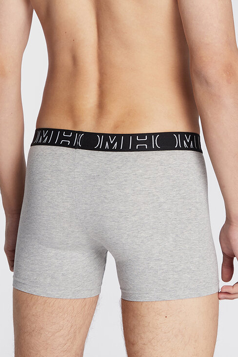 Hom Boxershorts Long Patrick 3-Pack grijs-zwart