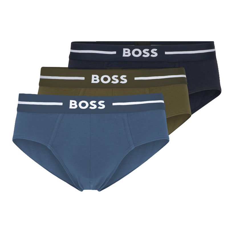 Hugo Boss mini slips Bold 3 pack blauw-groen