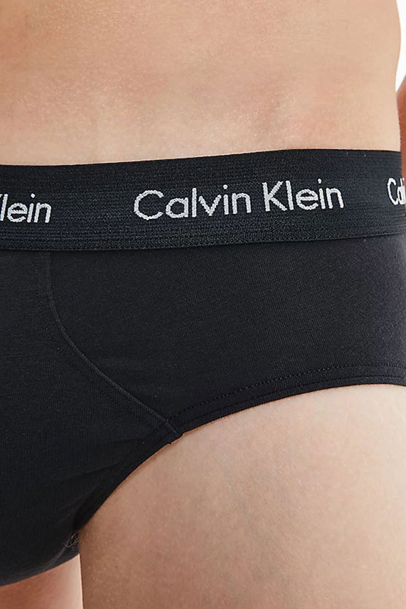 Calvin Klein Slips cotton stretch 3-pack zwart