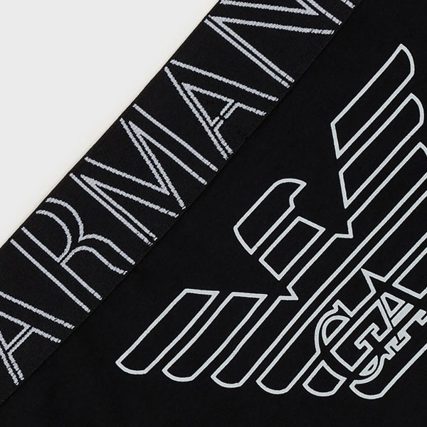 Armani slip Eagle print zwart achter