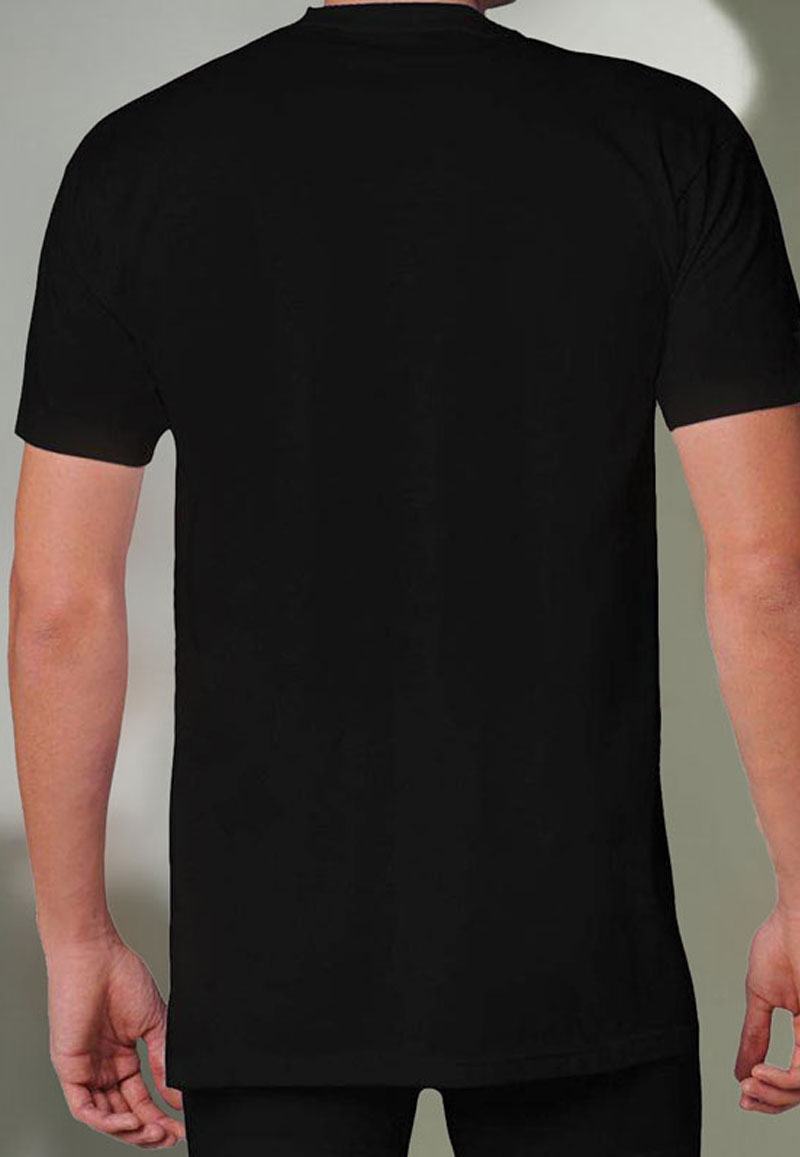 Hom T-shirt Harro met hoge boord zwart actie 6-pack 