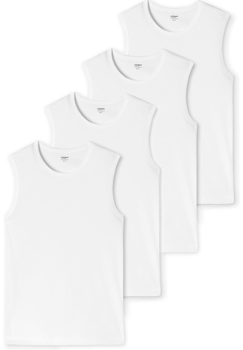 Schiesser Tanktop Uncover 4-pack wit