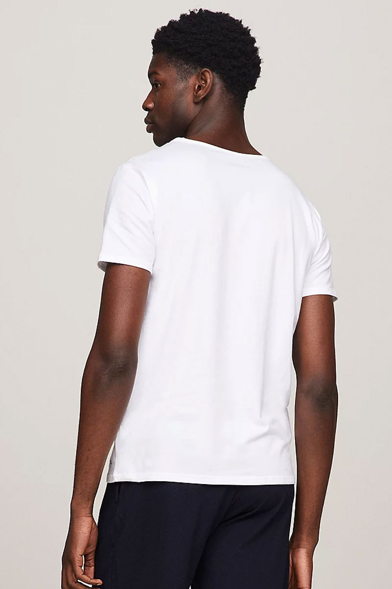 Tommy Hilfiger T-shirts O-hals stretch 3-pack wit