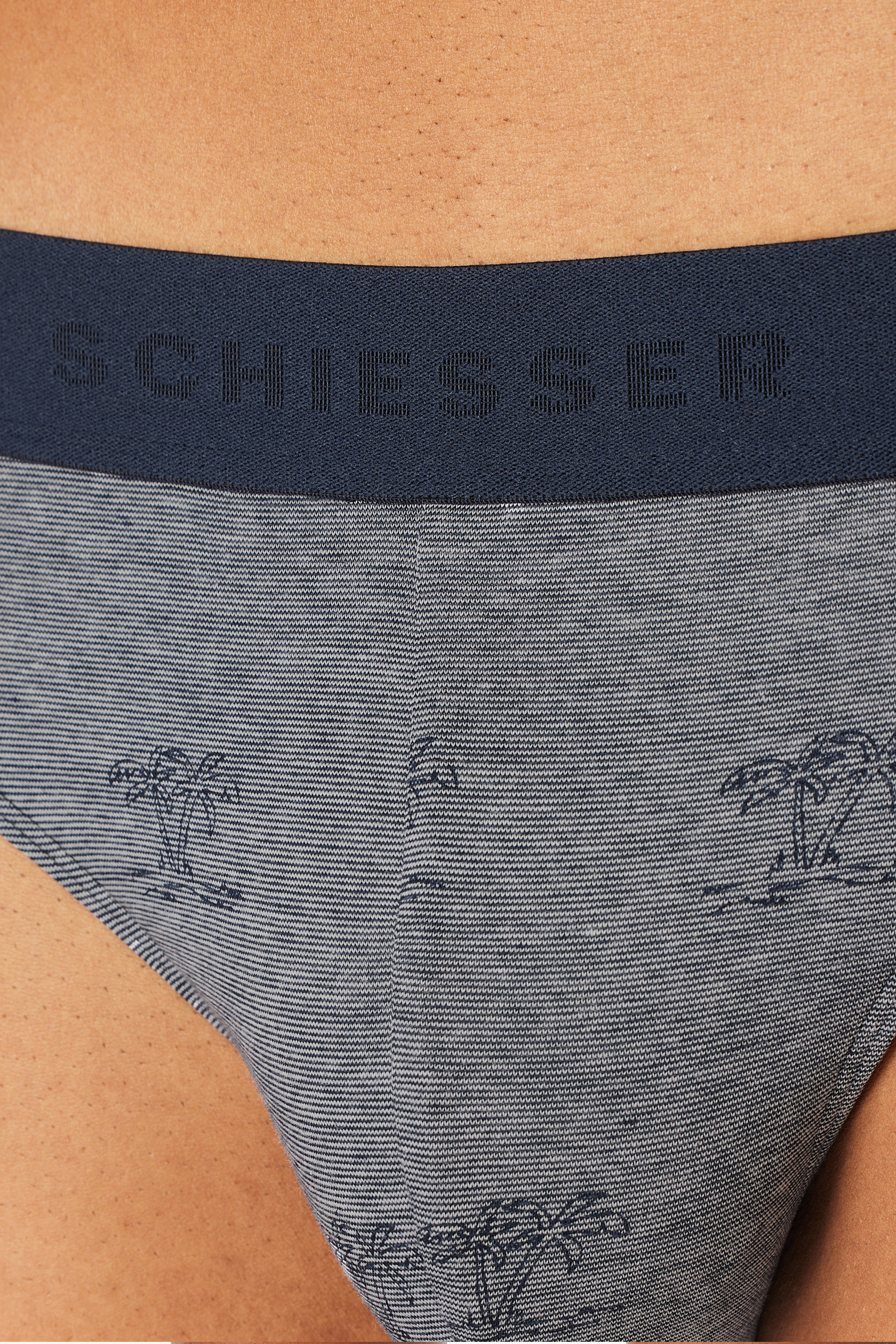 Schiesser 95/5 slips 3-pack blauw