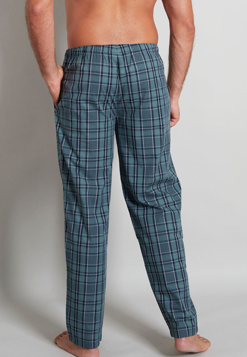 Gotzburg Pyjamabroek  blauw groene ruit  