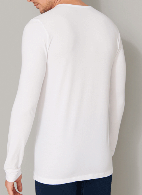 Schiesser T-shirt lange mouw 95-5 achterkant
