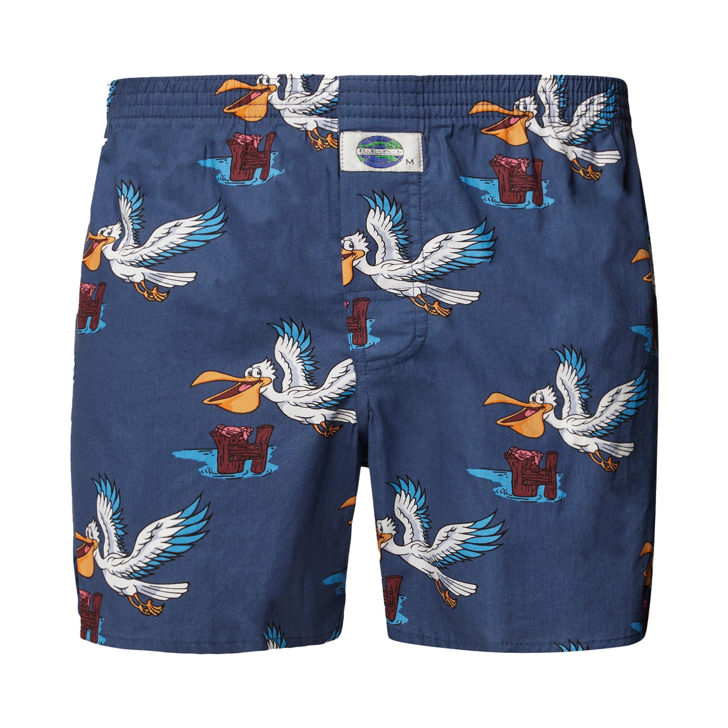 Deal boxers denim met pelikaan