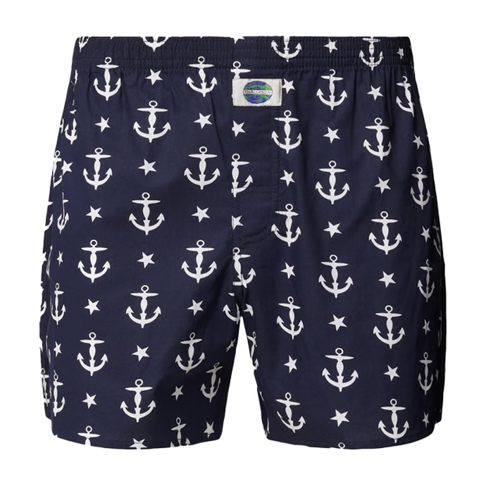 Deal boxers blauw met Anker 