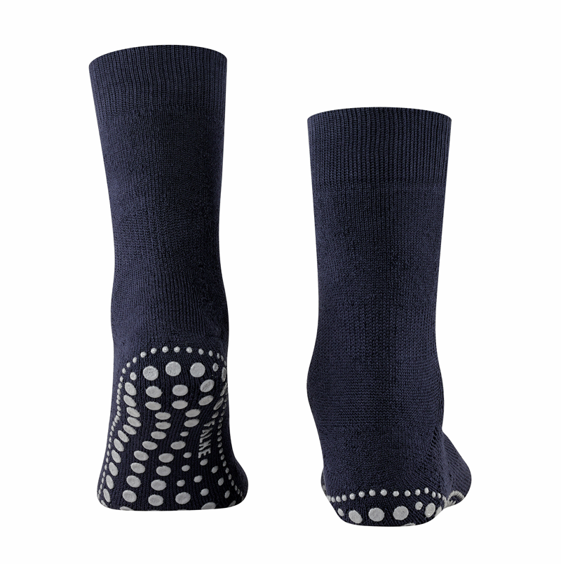 Falke Homepads huissokken achterkant blauw
