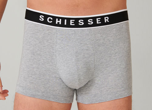 Schiesser boxershorts grijs 95-5 3-pack voorkant