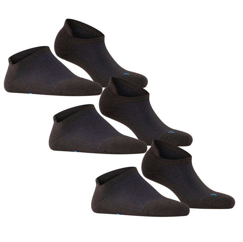 FALKE Cool kick sneaker sokken 3-paar zwart