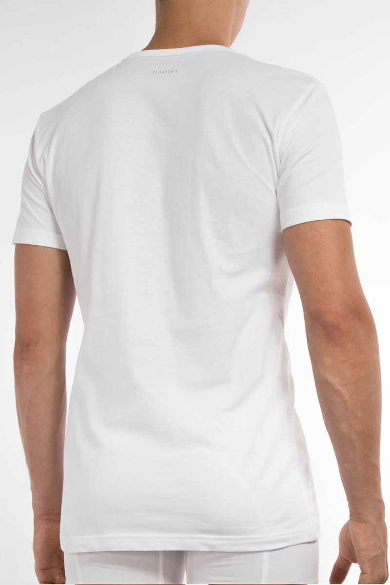 Claesens T-shirt O-hals wit 2-pack