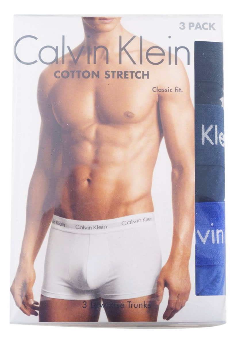 Calvin Klein boxershorts low rise blauw-zwart