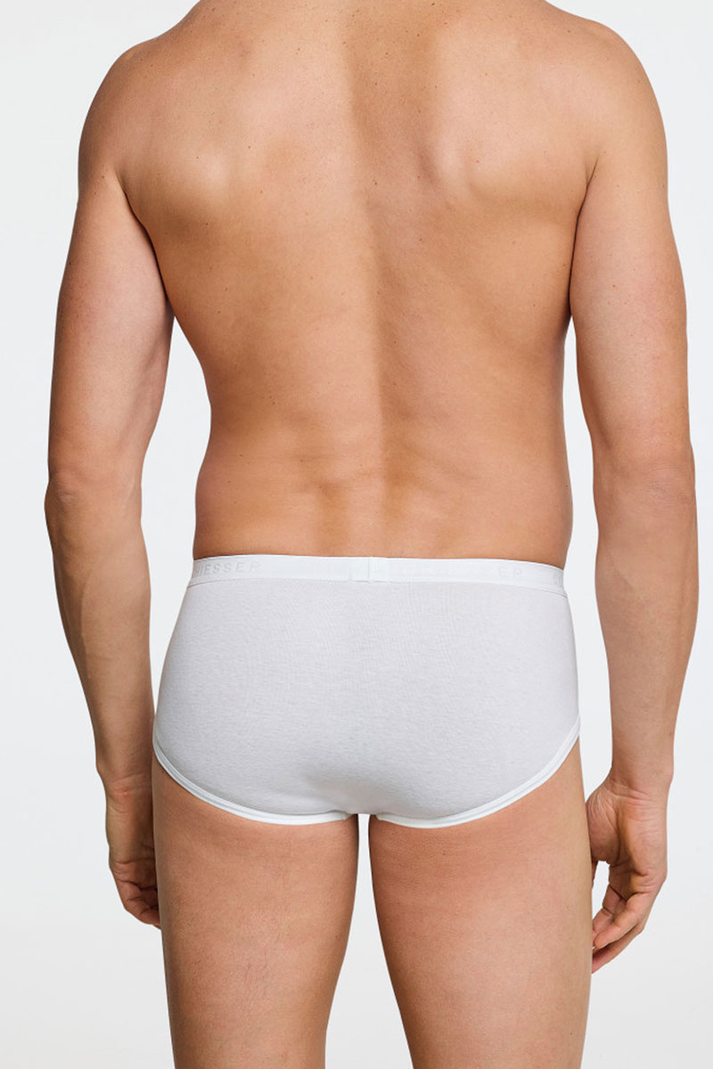 Schiesser Sportslip original 2-Pack met gulp wit