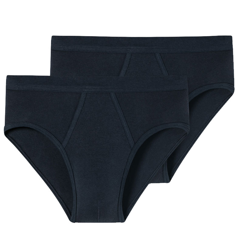 Schiesser Sportslip Essential met gulp 2-pack  blauw