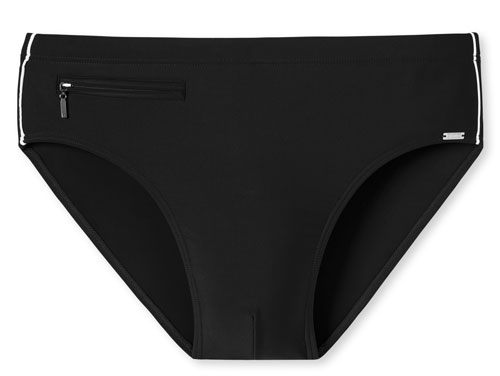 Schiesser zwemslip met rits zwart