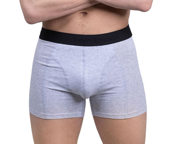 Onderbox boxershort grijs voorkant