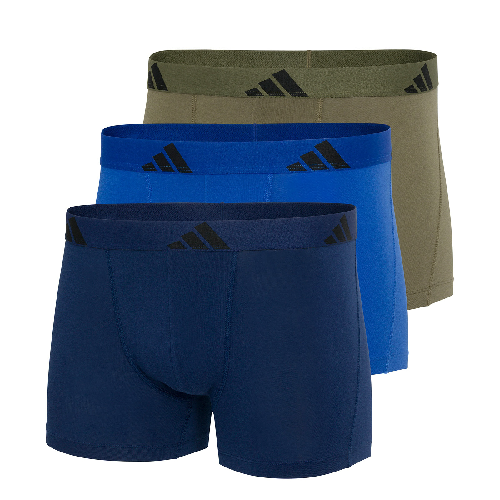 Adidas Boxershorts 3-pack flex cotton blauw groen