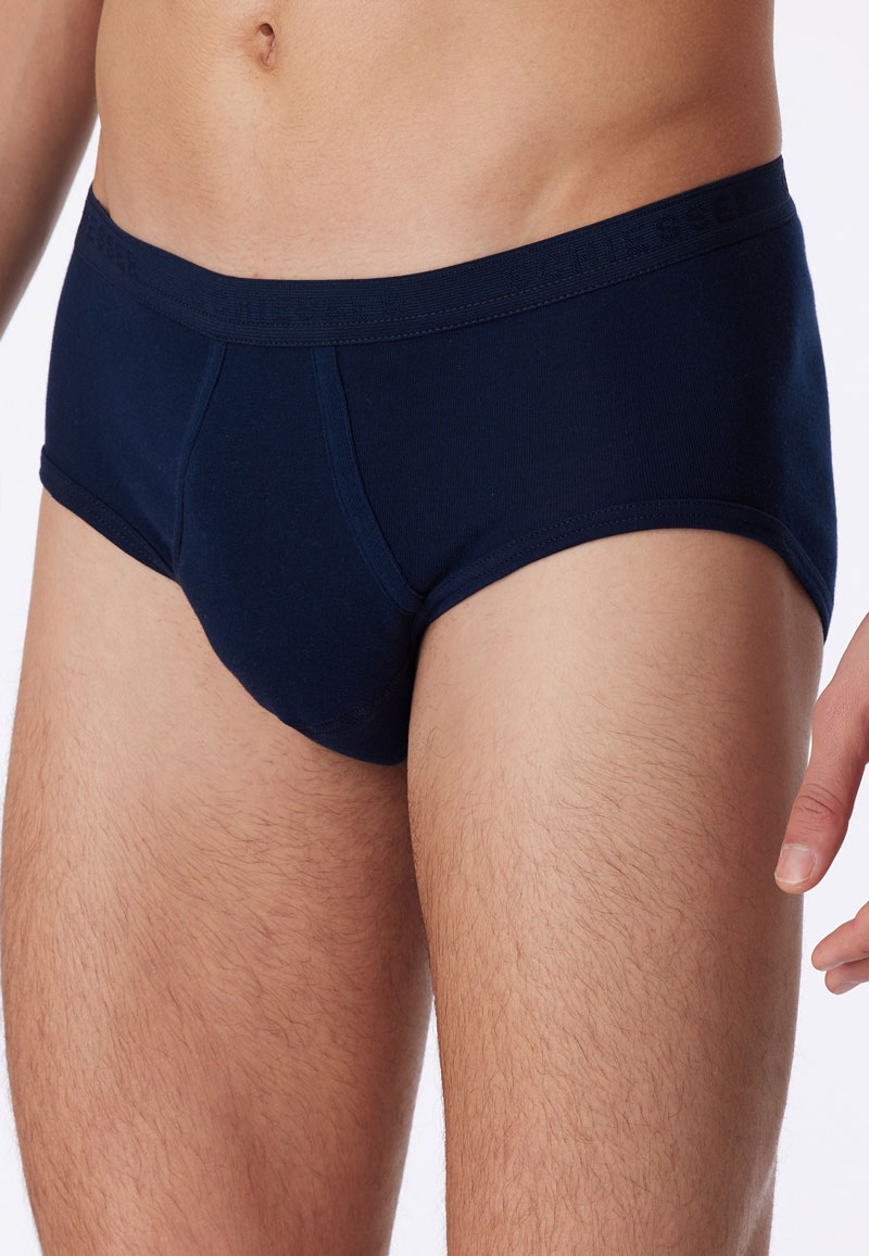 Schiesser Sportslip original 2-Pack met gulp blauw