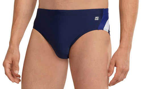 Schiesser blauwe zwemslip voorkant