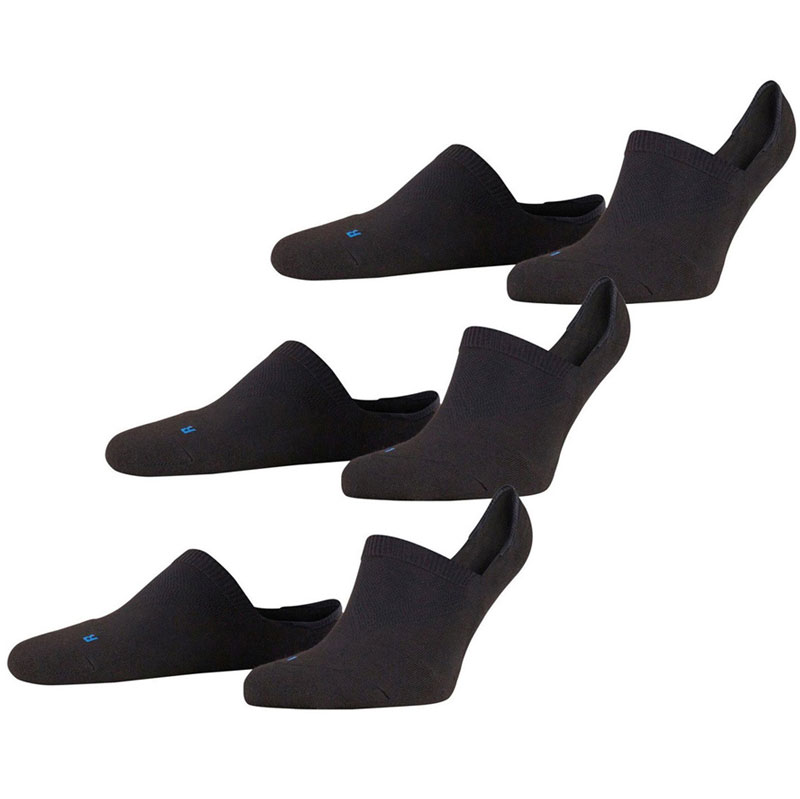 FALKE Cool kick invisible sokken 3-paar zwart