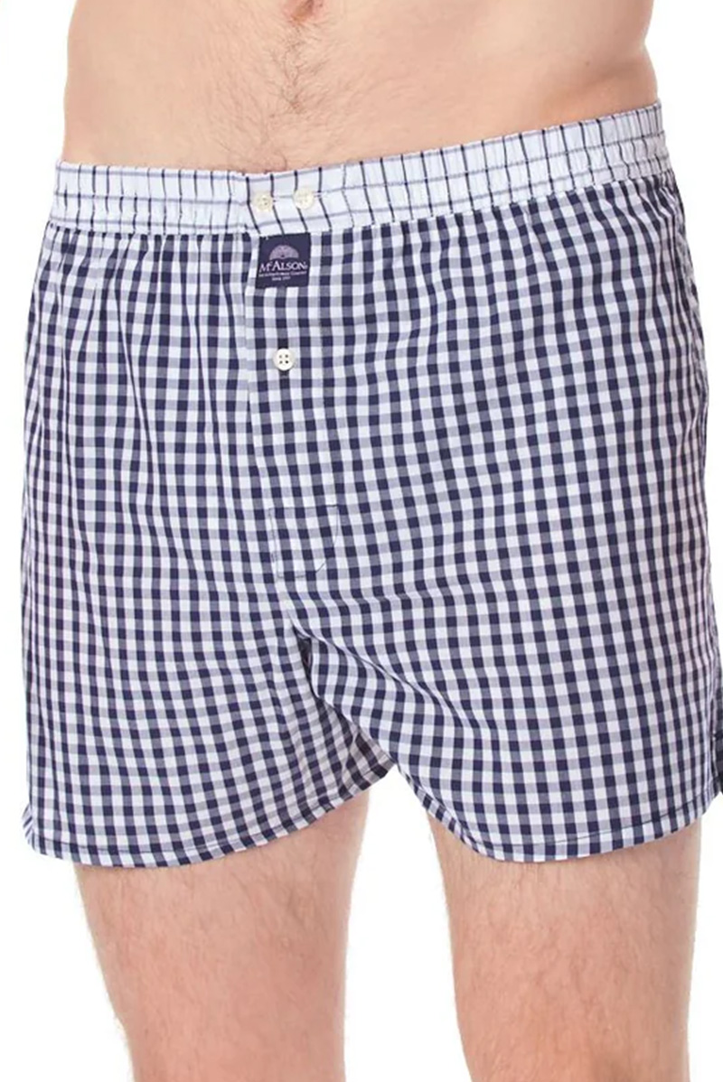 Mc Alson Boxer Checkered navy blue