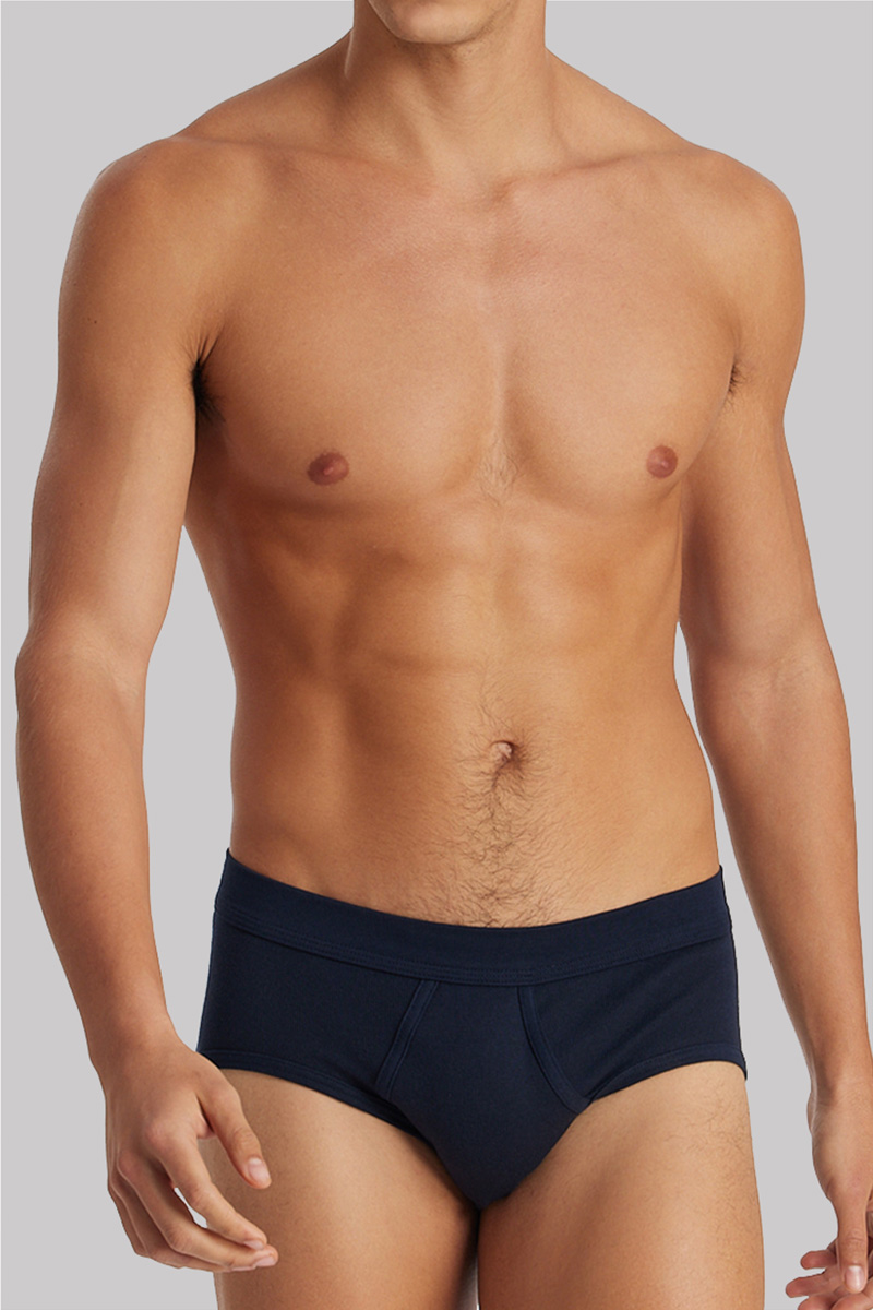 Schiesser Sportslip Essential met gulp 2-pack  blauw