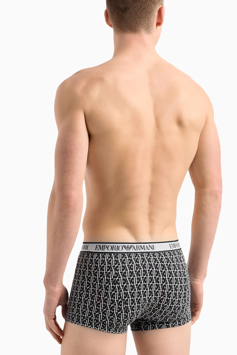 Armani 3-pack Boxershorts-Trunk zwart-roze