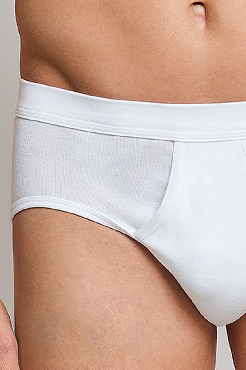 Schiesser Sportslip met gulp Essential 2-pack wit