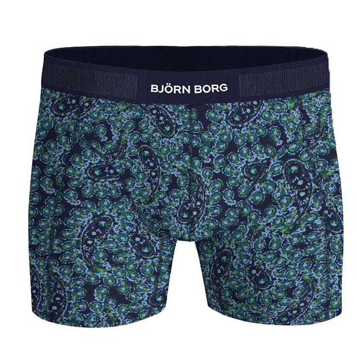 Bjorn Borg Boxershort premium cotton 2-pack blauw-zwart 