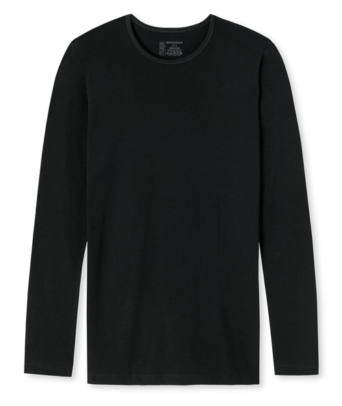 Schiesser lange mouw T-shirt zwart