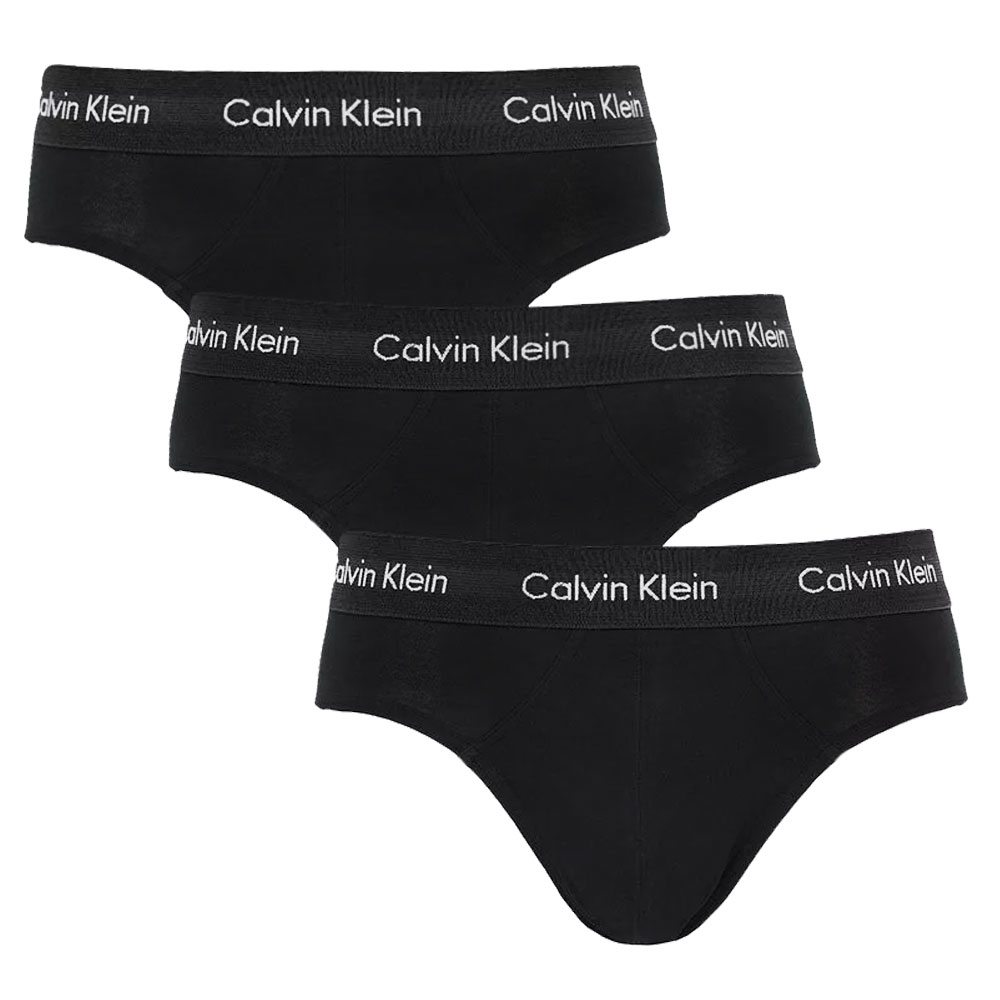 Calvin Klein Slips cotton stretch 3-pack zwart