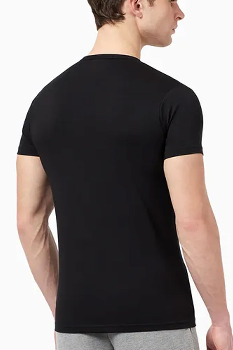Armani T-shirts Monogram 2-pack zwart