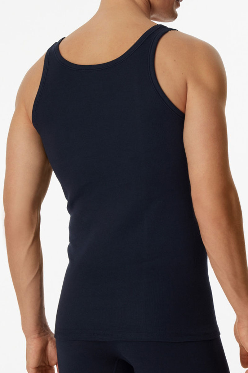 Schiesser Singlet Cotton Essential 2-pack navy