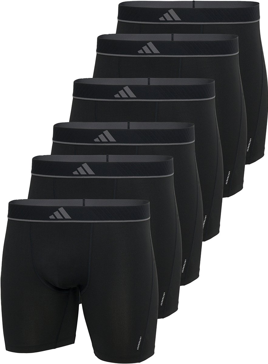 Adidas Boxershorts Micro flex lang 6-pack zwart  