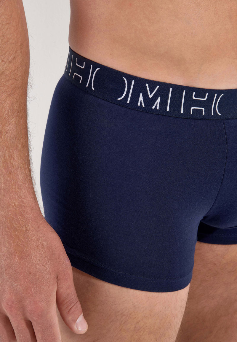 Hom boxershort Davide blauw met print 2-pack
