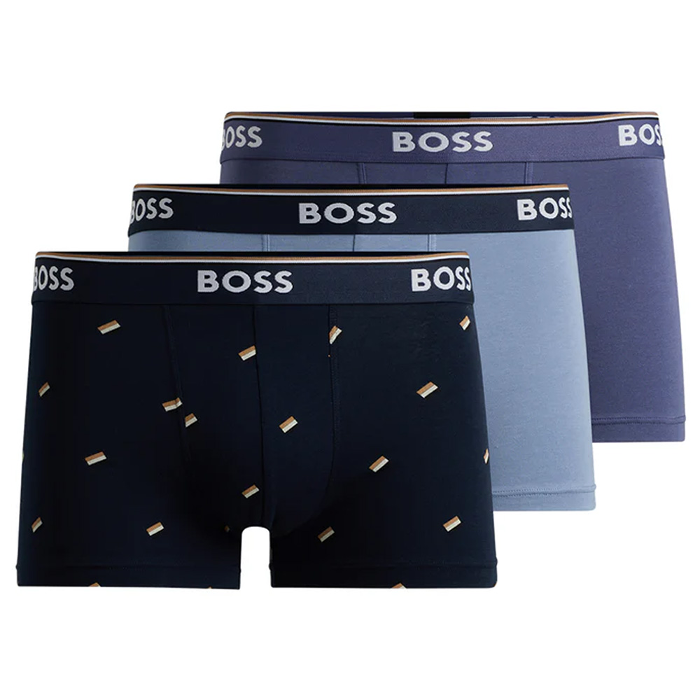Hugo Boss Power boxershort - trunk 3-pack blauw