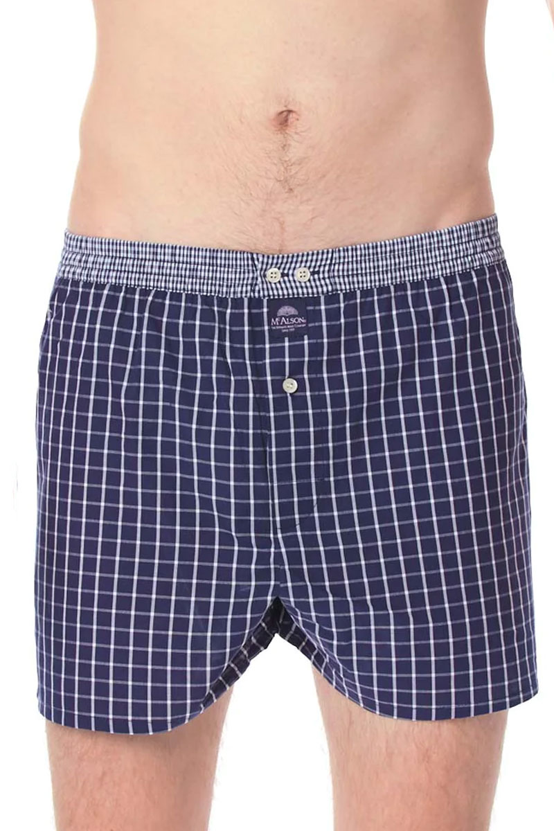 Mc Alson Boxer Checkered navy blue