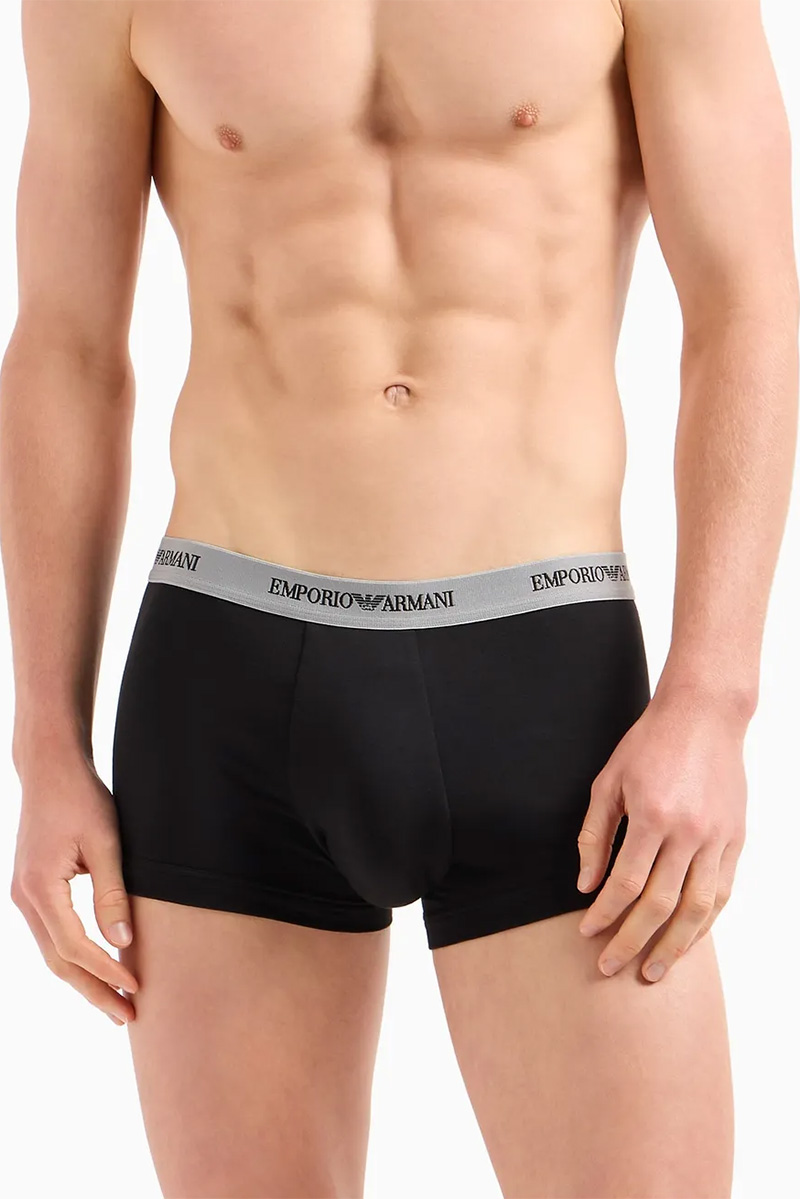 Armani Boxershorts Core 3-pack wit-grijs-zwart