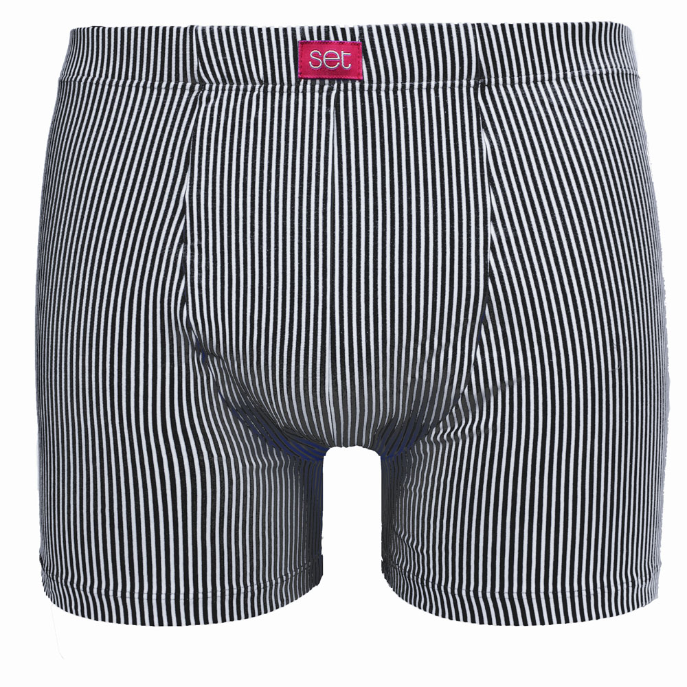 Set Boxershort Stripes zwart gestreept