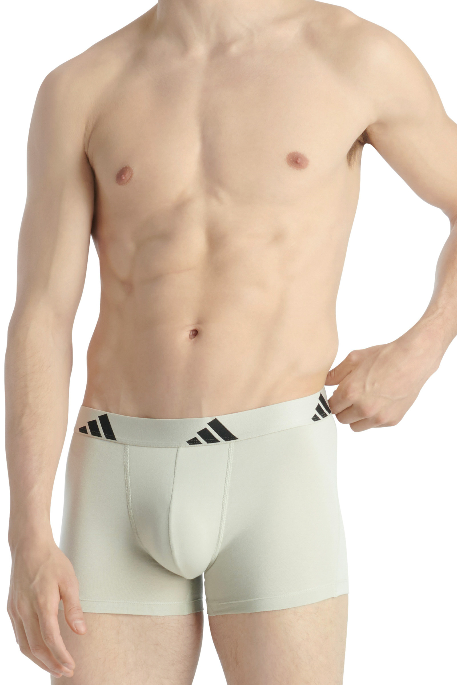 Adidas Boxershorts 3-pack flex cotton grijs-zwart-beige